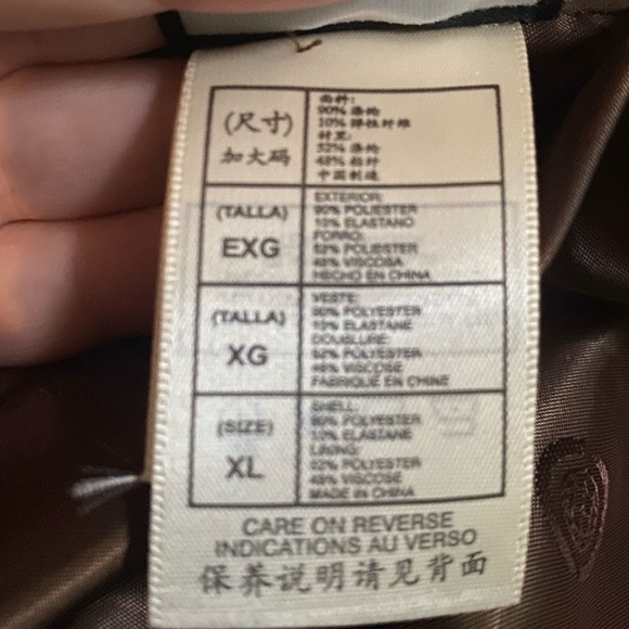 NWOT - MAX STUDIO Brown Vegan Suede Jacket w Fringe, XL - Picture 9 of 12